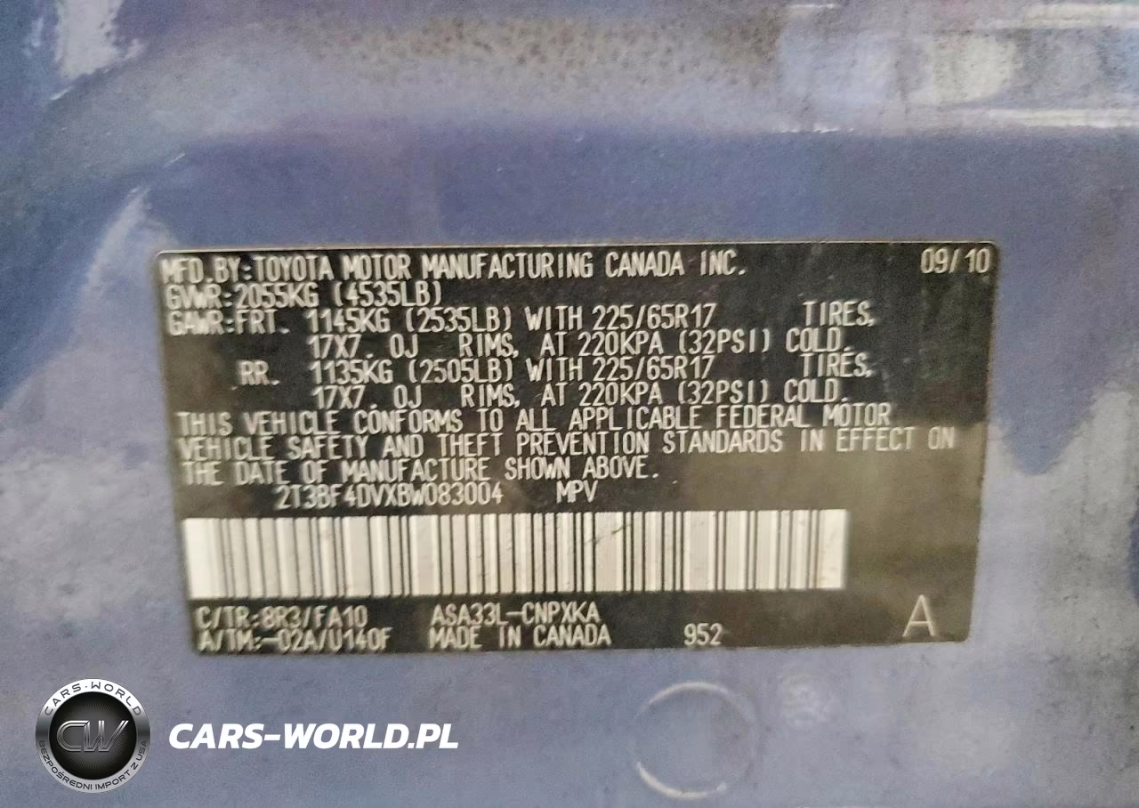 2011 Toyota Rav4 Base VIN:2T3BF4DVXBW083004 - 13