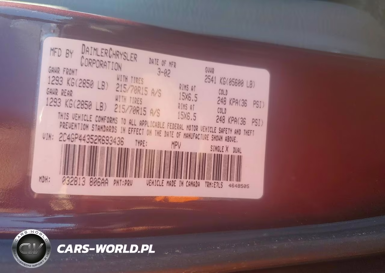 2002 Chrysler Town & Country Lx VIN:2C4GP44352R693436 - 13