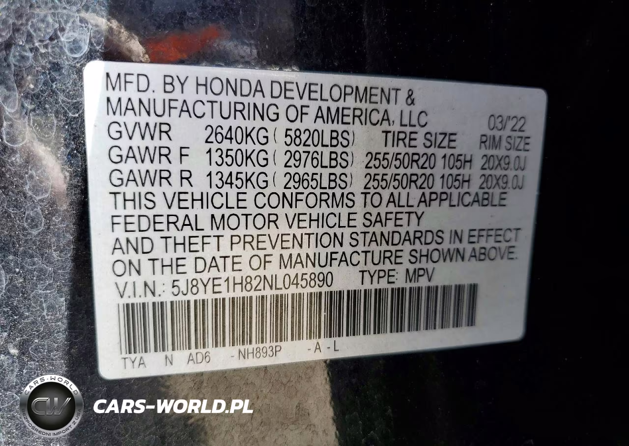 2022 Acura Mdx Advance VIN:5J8YE1H82NL045890 - 13