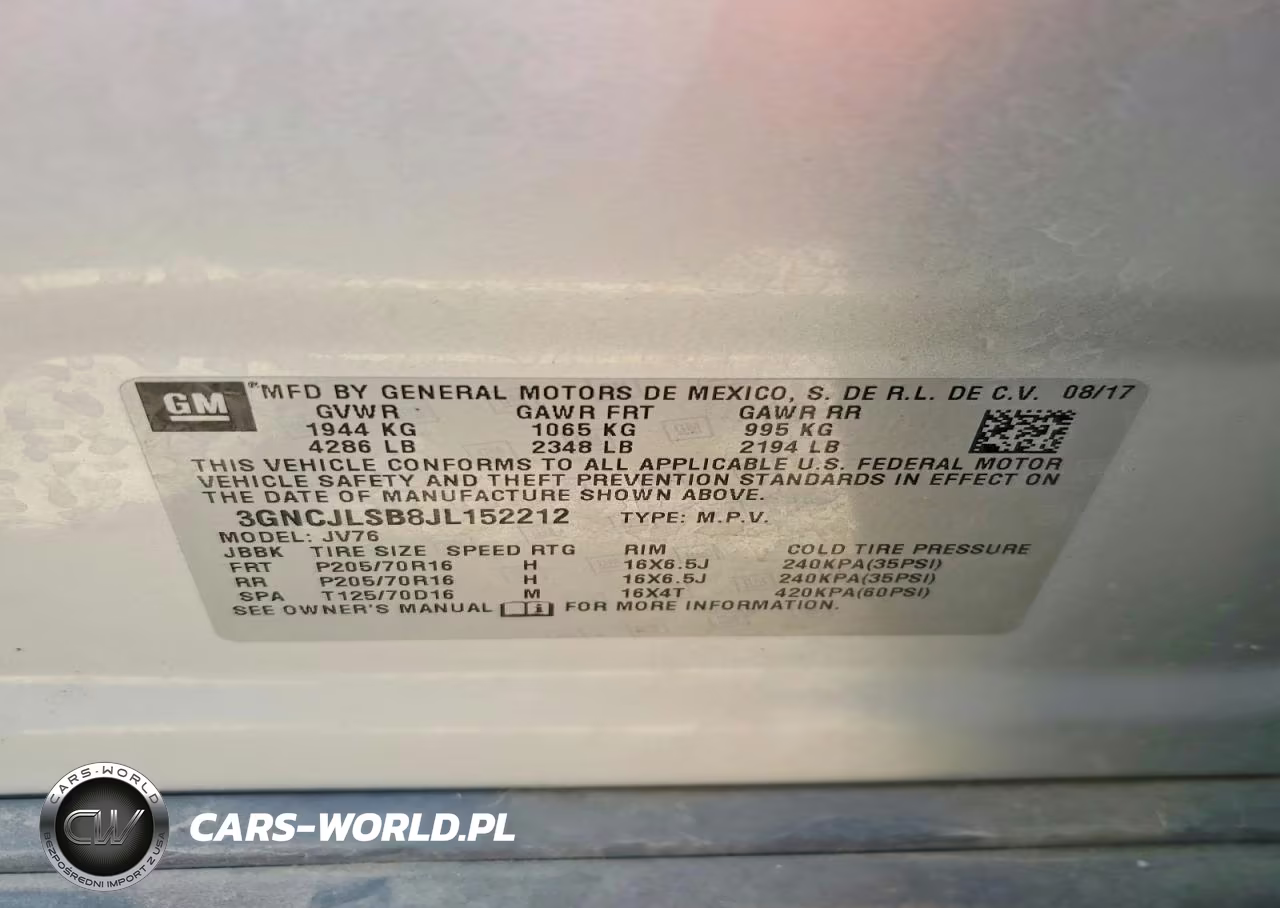 2018 Chevrolet Trax 1Lt VIN:3GNCJLSB8JL152212 - 13