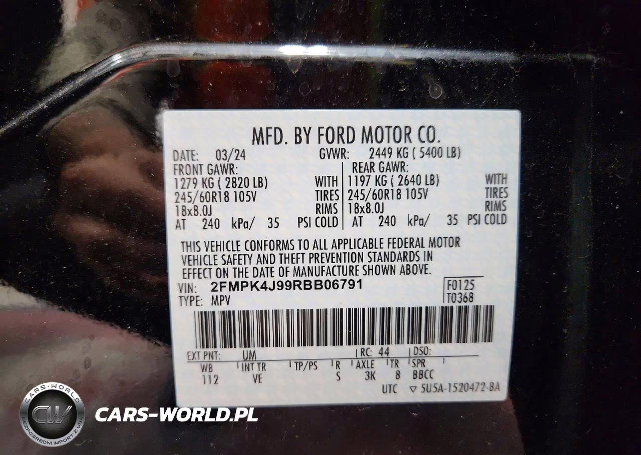 2024 Ford Edge Sel VIN:2FMPK4J99RBB06791 - 14