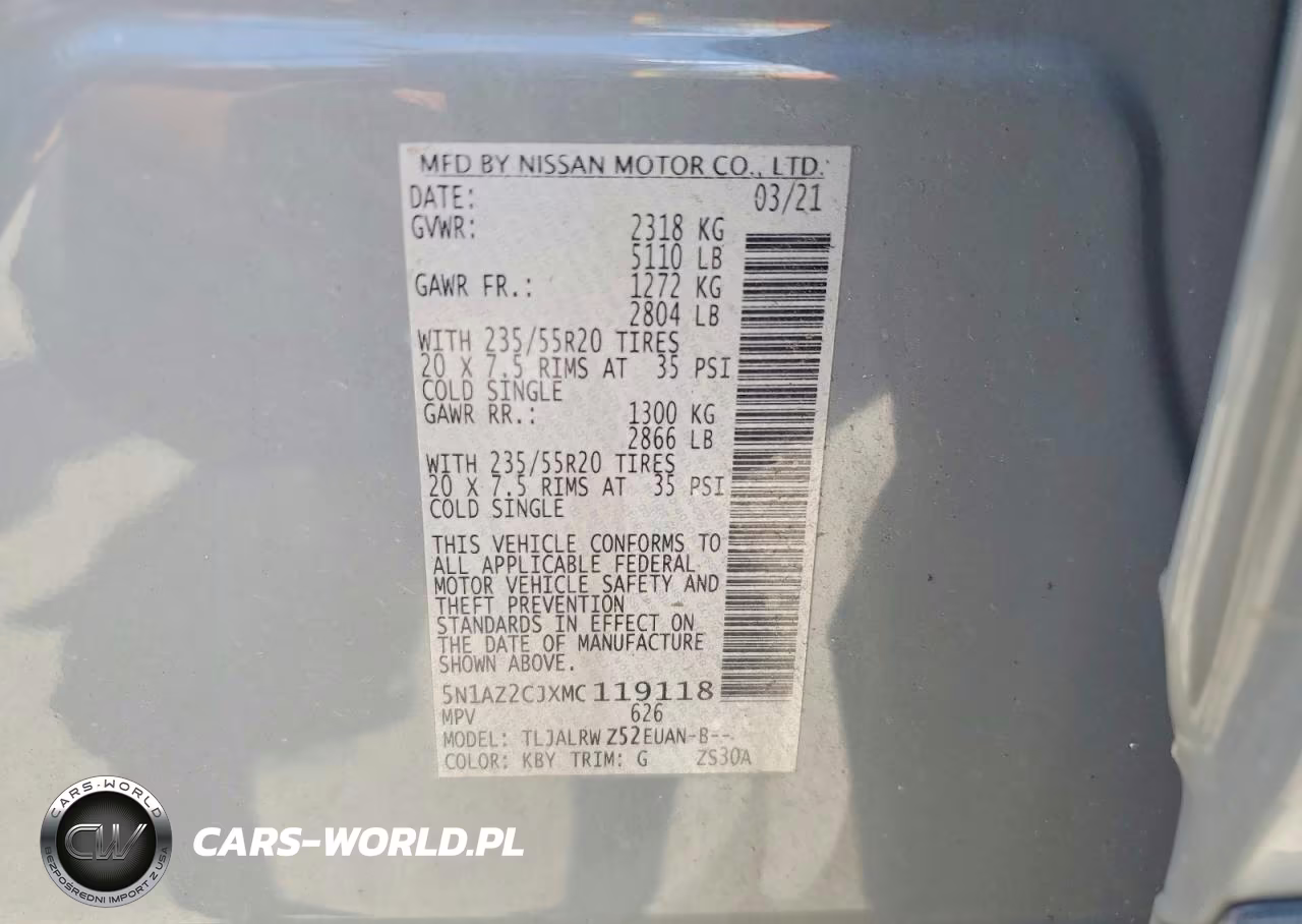 2021 Nissan Murano Sl VIN:5N1AZ2CJXMC119118 - 12