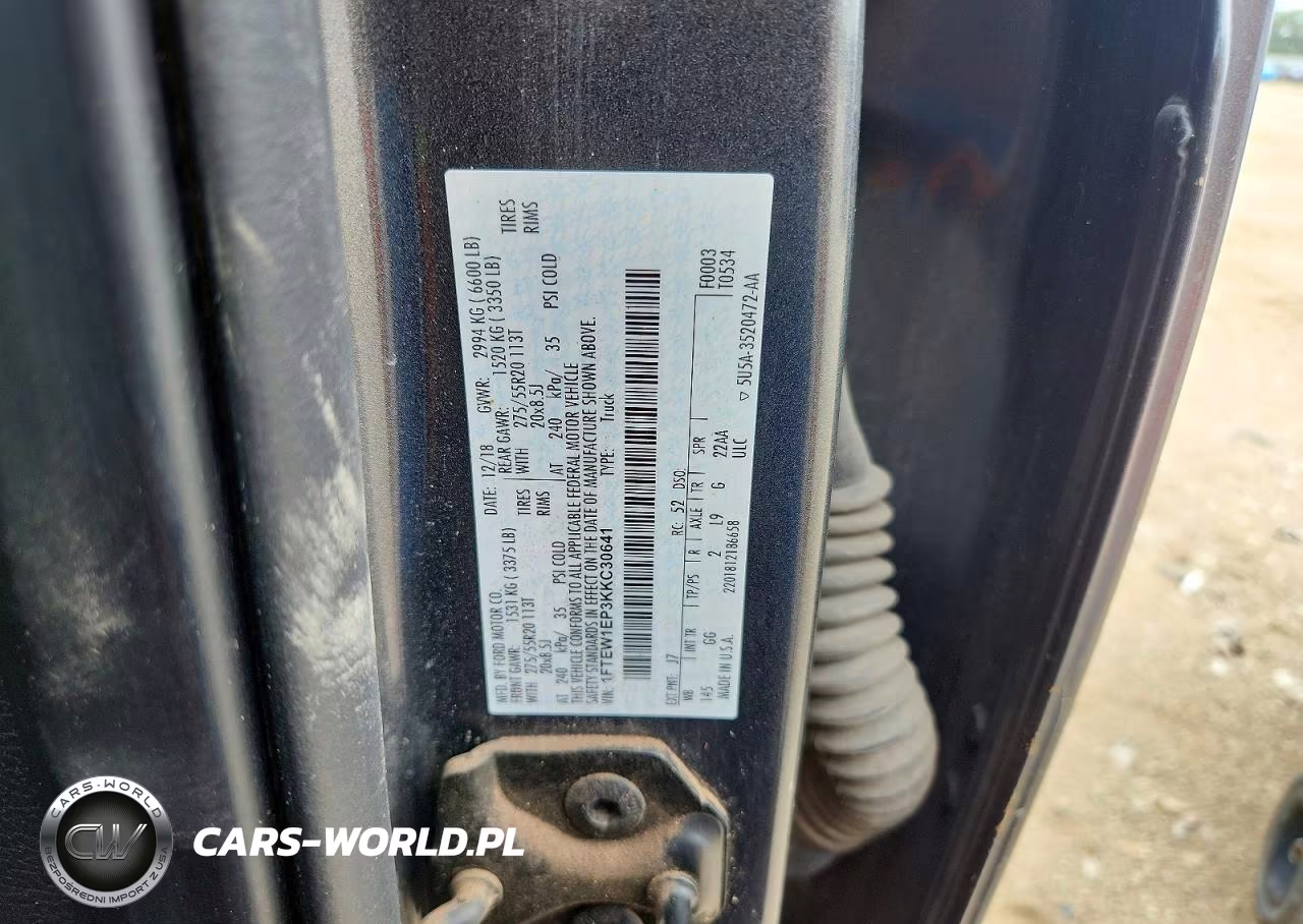 2019 Ford F150 Supercrew VIN:1FTEW1EP3KKC30641 - 12