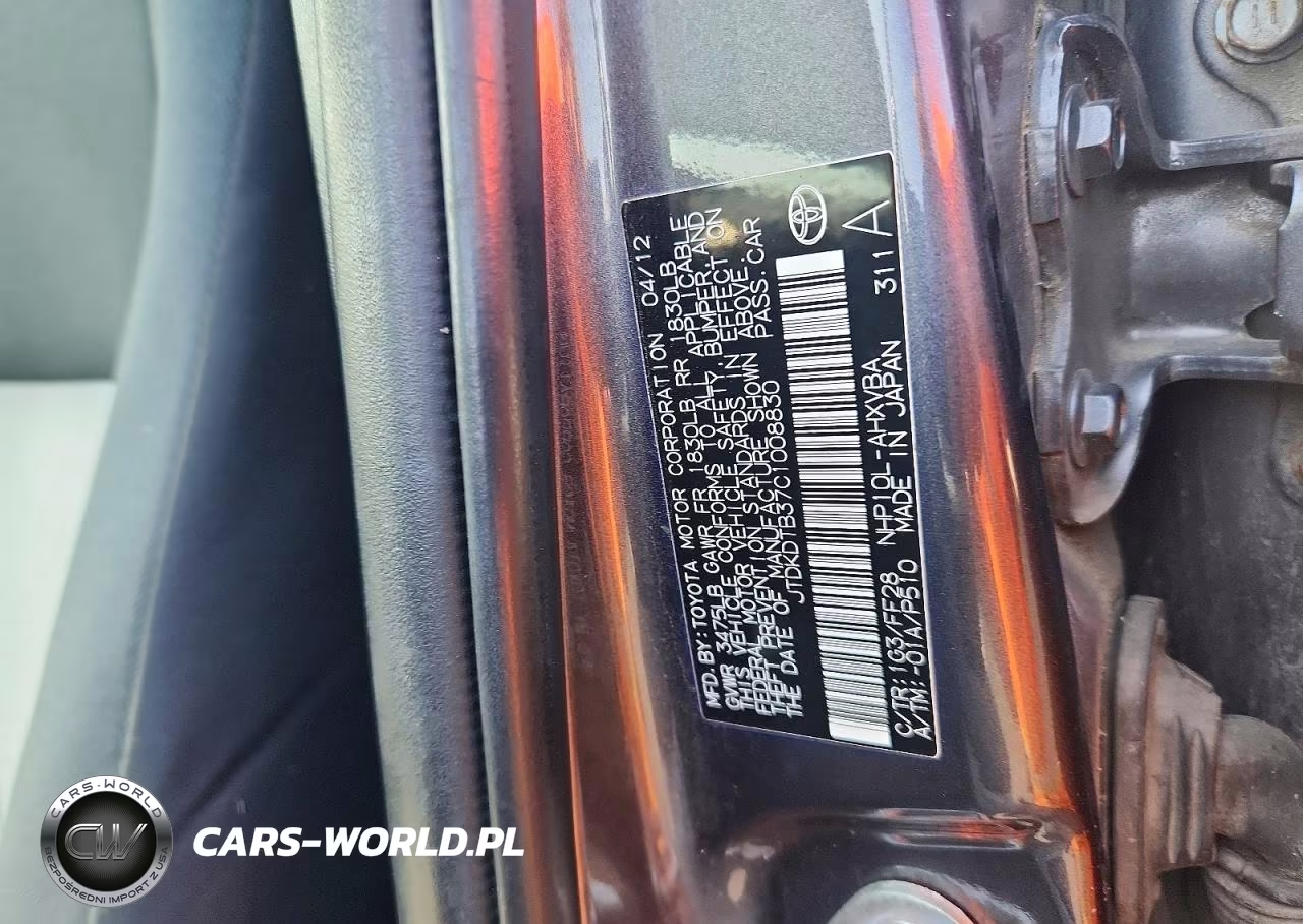 2012 Toyota Prius C Two VIN:JTDKDTB37C1008830 - 12