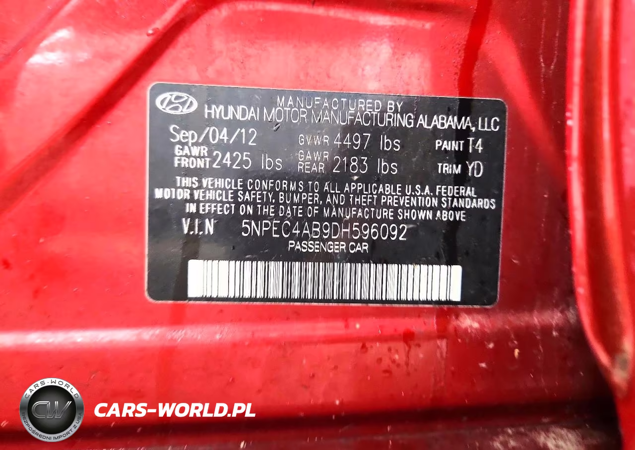 2013 Hyundai Sonata Limited 2.0T VIN:5NPEC4AB9DH596092 - 12