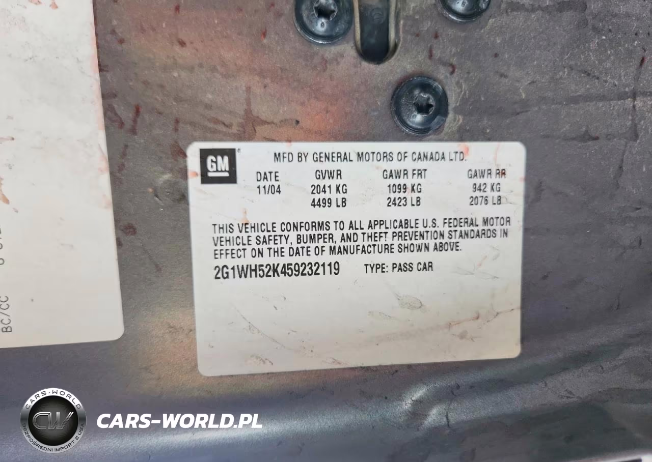 2005 Chevrolet Impala Ls VIN:2G1WH52K459232119 - 12