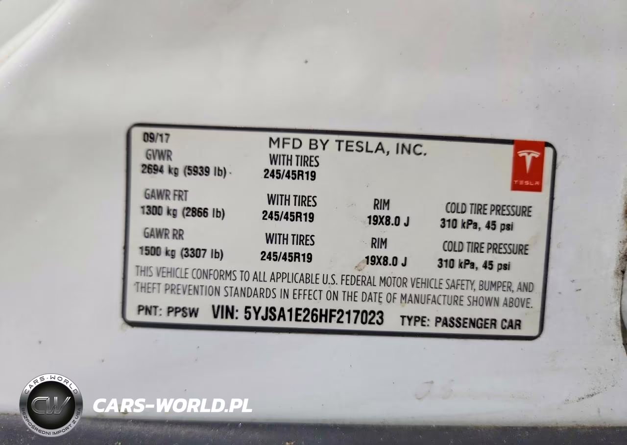 2017 Tesla Model S VIN:5YJSA1E26HF217023 - 12