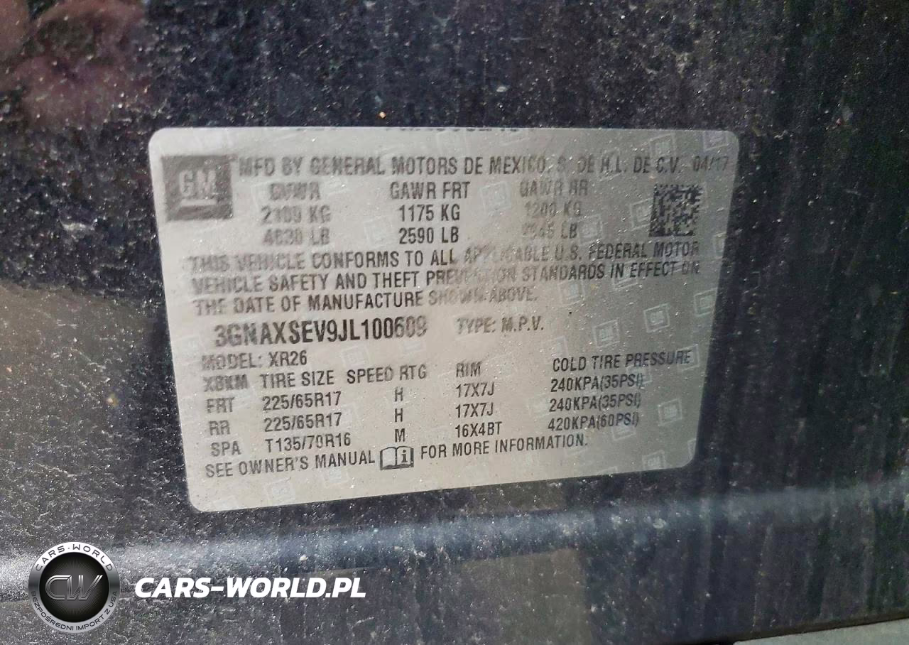 2018 Chevrolet Equinox Lt VIN:3GNAXSEV9JL100609 - 13