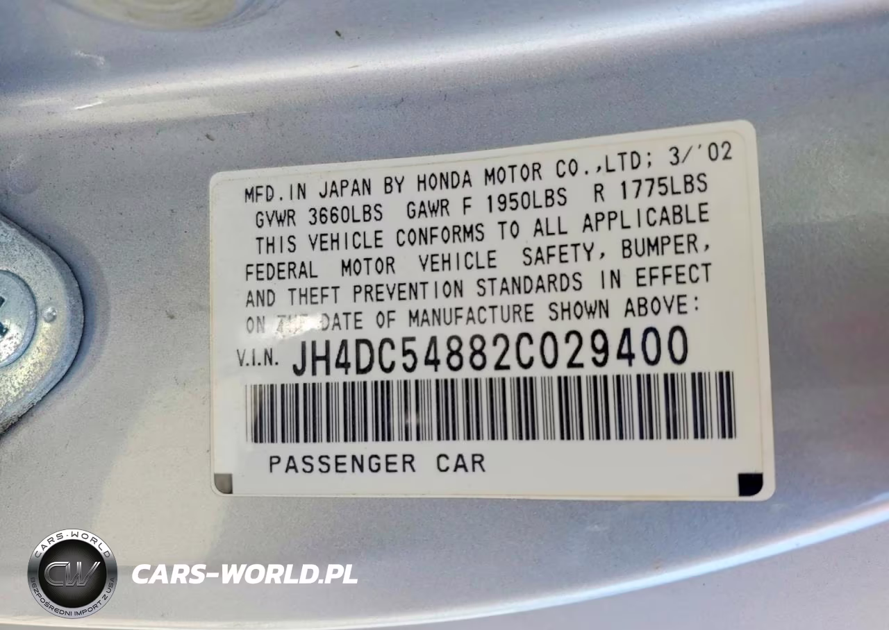 2002 Acura Rsx VIN:JH4DC54882C029400 - 13