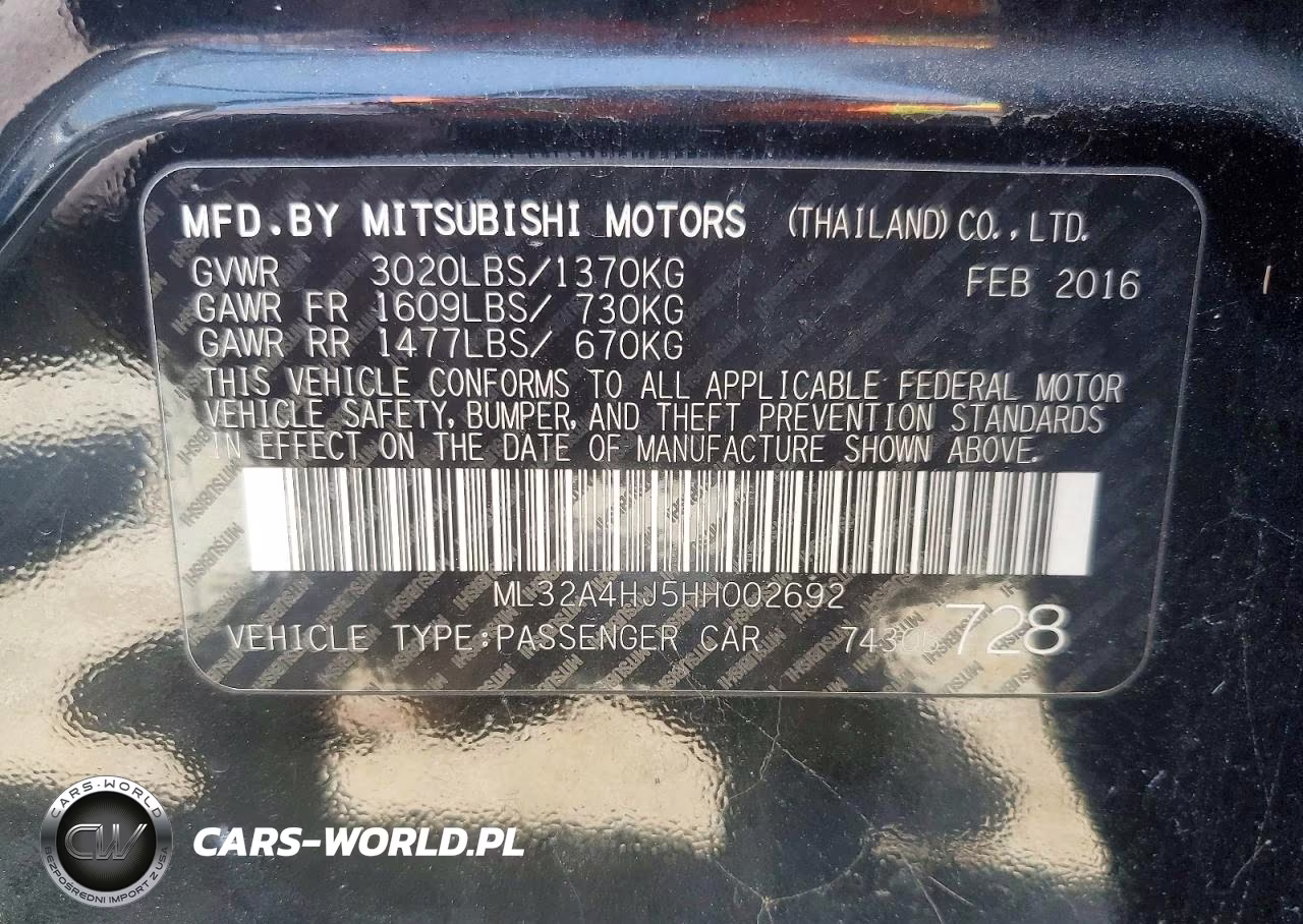 2017 Mitsubishi Mirage Se VIN:ML32A4HJ5HH002692 - 13