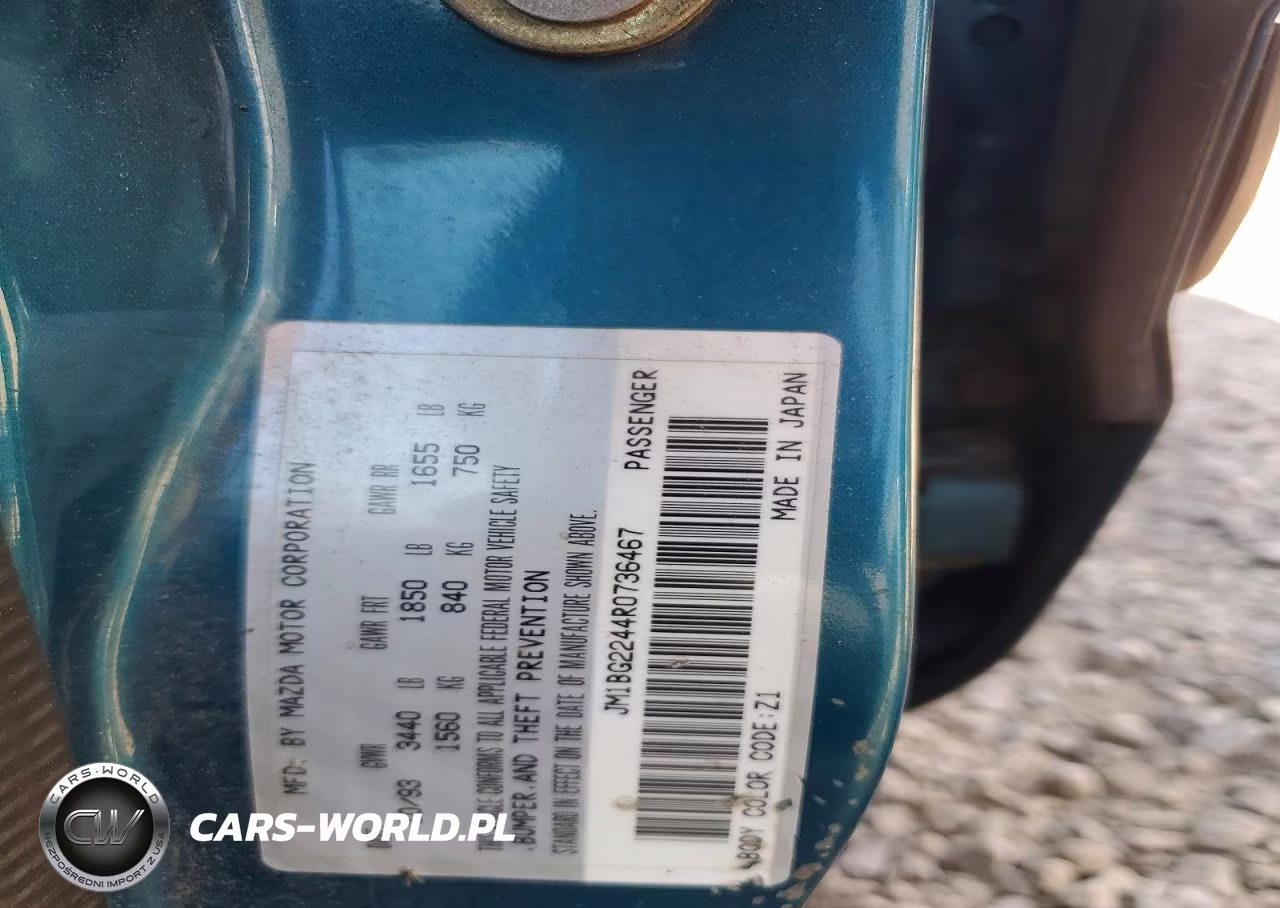 1994 Mazda Protege Dx VIN:JM1BG2244R0736467 - 12