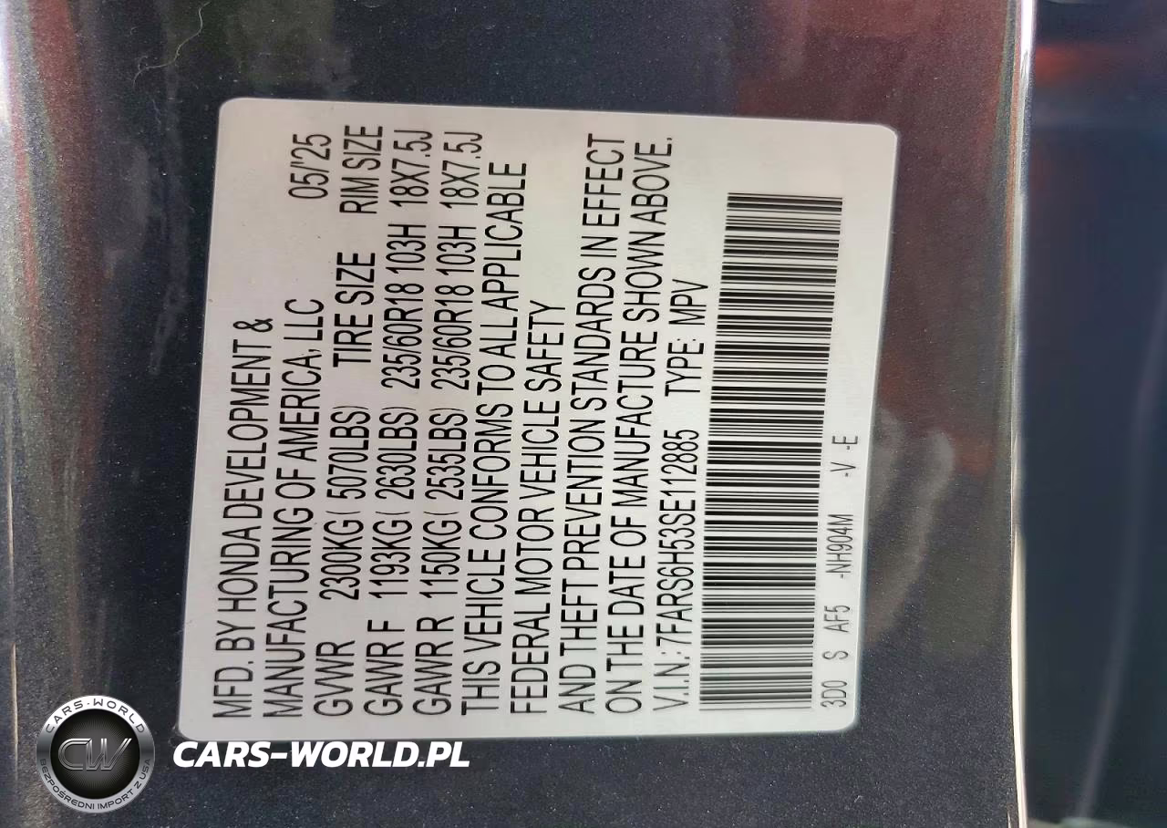2025 Honda Cr-V Sport VIN:7FARS6H53SE112885 - 13