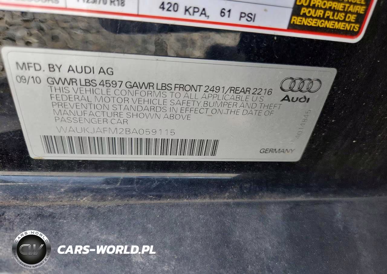 2011 Audi A3 Premium Plus VIN:WAUKJAFM2BA059115 - 12