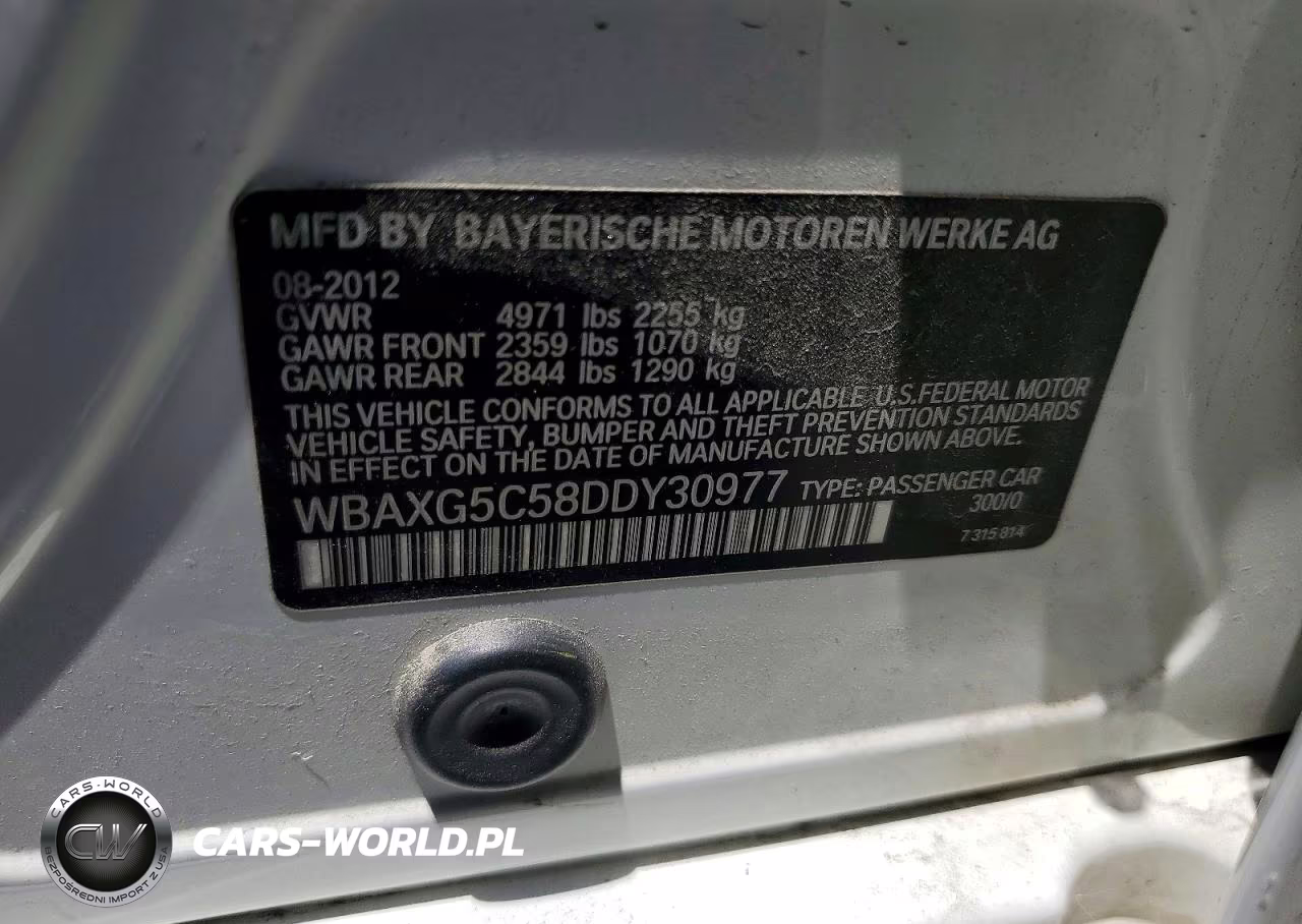 2013 BMW 528I VIN:WBAXG5C58DDY30977 - 12