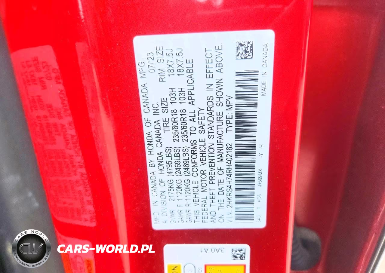 2024 Honda Cr-V Exl VIN:2HKRS4H74RH402162 - 13
