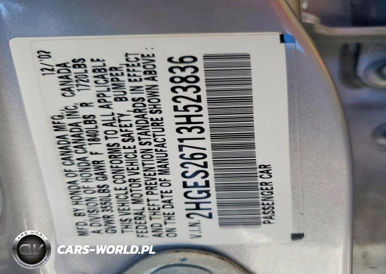 2003 Honda Civic Ex VIN:2HGES26713H523836 - 12