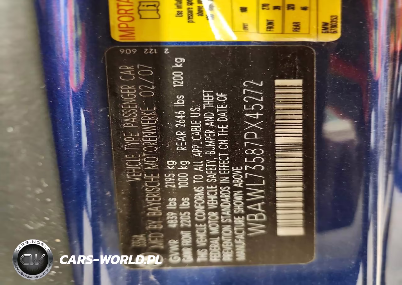 2007 BMW 335 I VIN:WBAWL73587PX45272 - 12