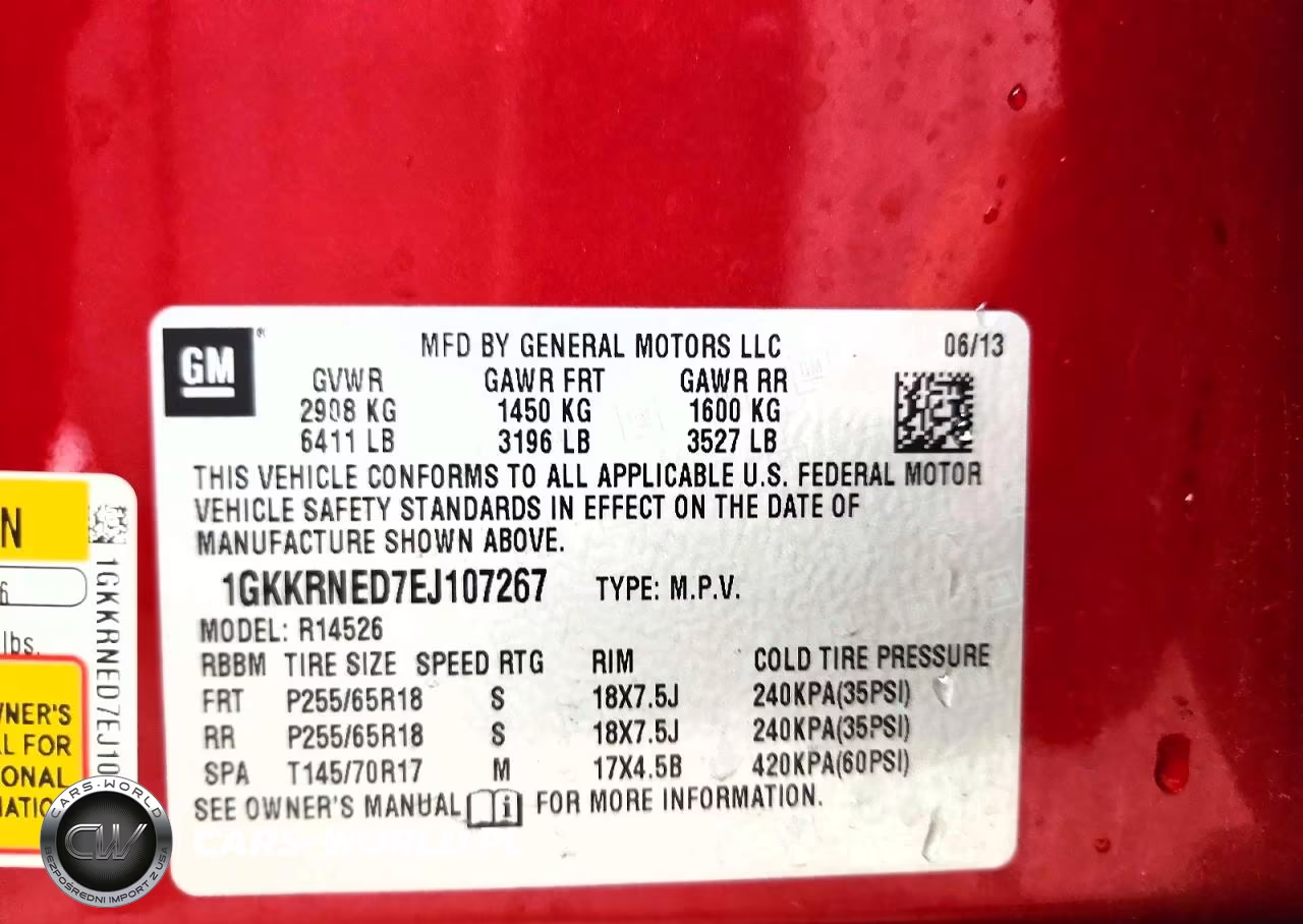2014 GMC Acadia Sle VIN:1GKKRNED7EJ107267 - 13