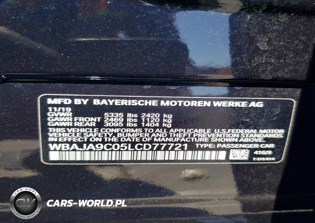 2020 BMW 530E VIN:WBAJA9C05LCD77721 - 13