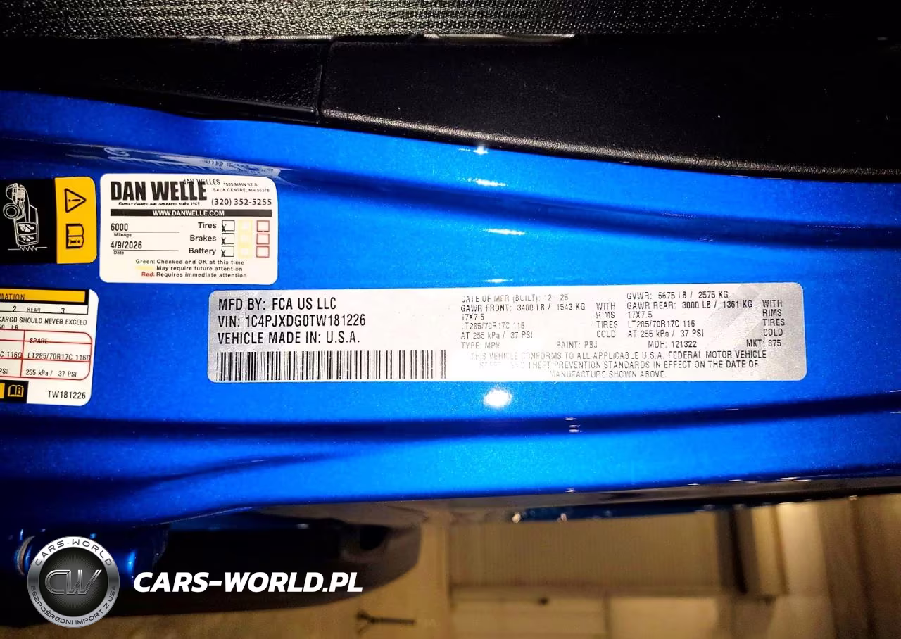2026 Jeep Wrangler Sport VIN:1C4PJXDG0TW181226 - 14