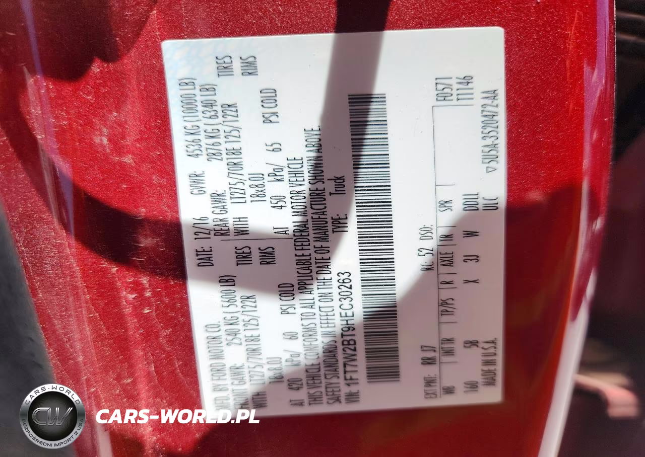 2017 Ford F250 Super Duty VIN:1FT7W2BT9HEC30263 - 13