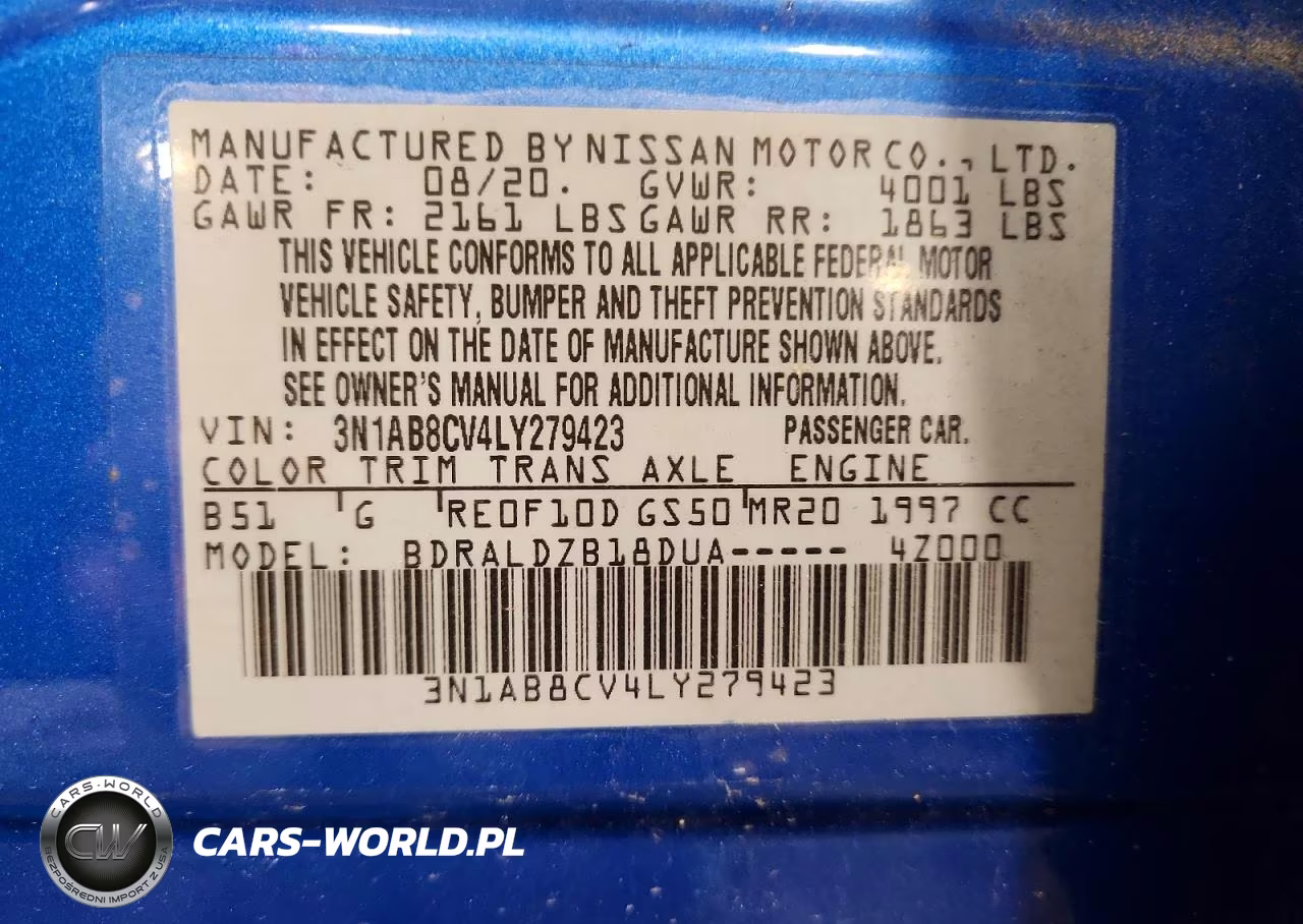 2020 Nissan Sentra Sv VIN:3N1AB8CV4LY279423 - 12