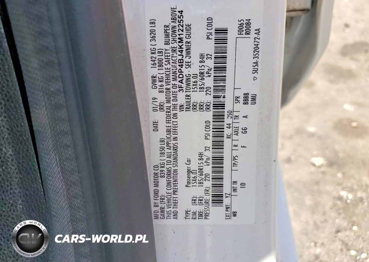 2019 Ford Fiesta Se VIN:3FADP4BJ4KM122554 - 12