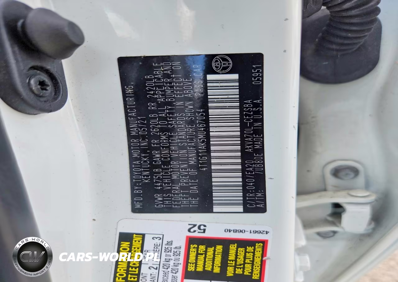2021 Toyota Camry Se VIN:4T1G11AK5MU467054 - 12