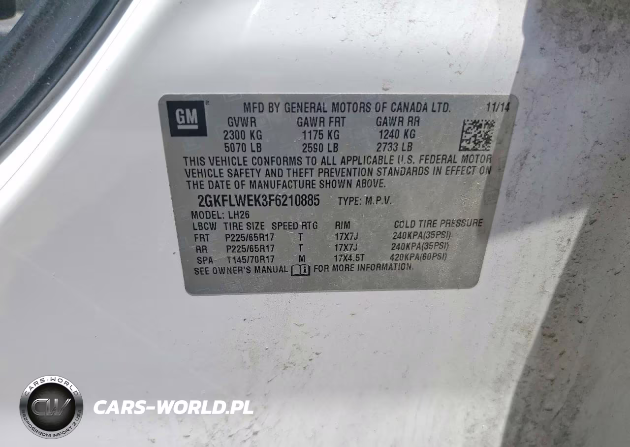 2015 GMC Terrain Sle VIN:2GKFLWEK3F6210885 - 13
