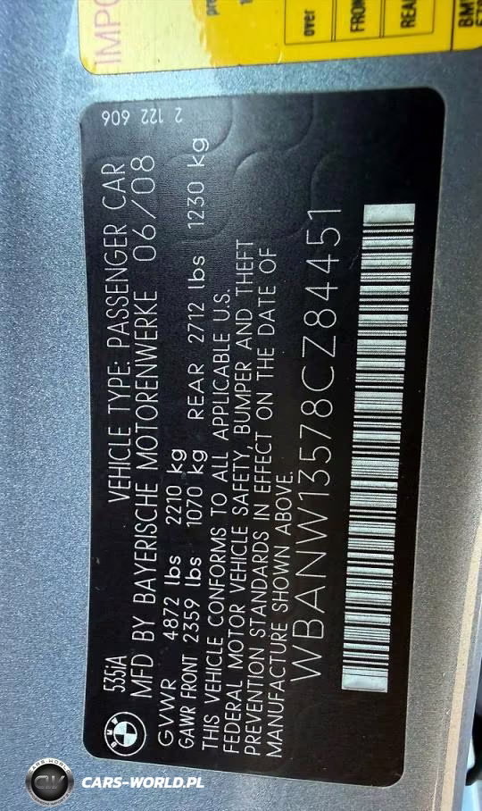 2008 BMW 535 I VIN:WBANW13578CZ84451 - 10