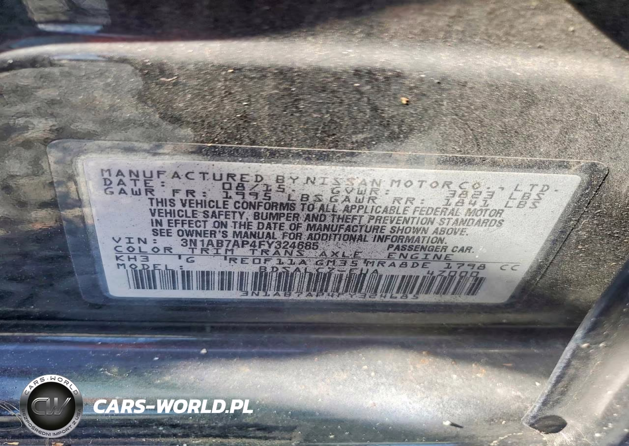 2015 Nissan Sentra S VIN:3N1AB7AP4FY324685 - 12