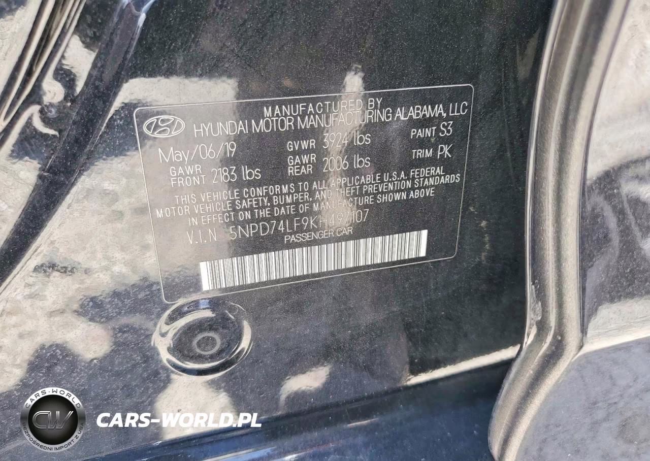 2019 Hyundai Elantra Se VIN:5NPD74LF9KH497107 - 12