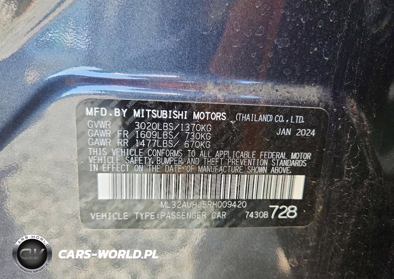 2024 Mitsubishi Mirage Es VIN:ML32AUHJ5RH009420 - 12