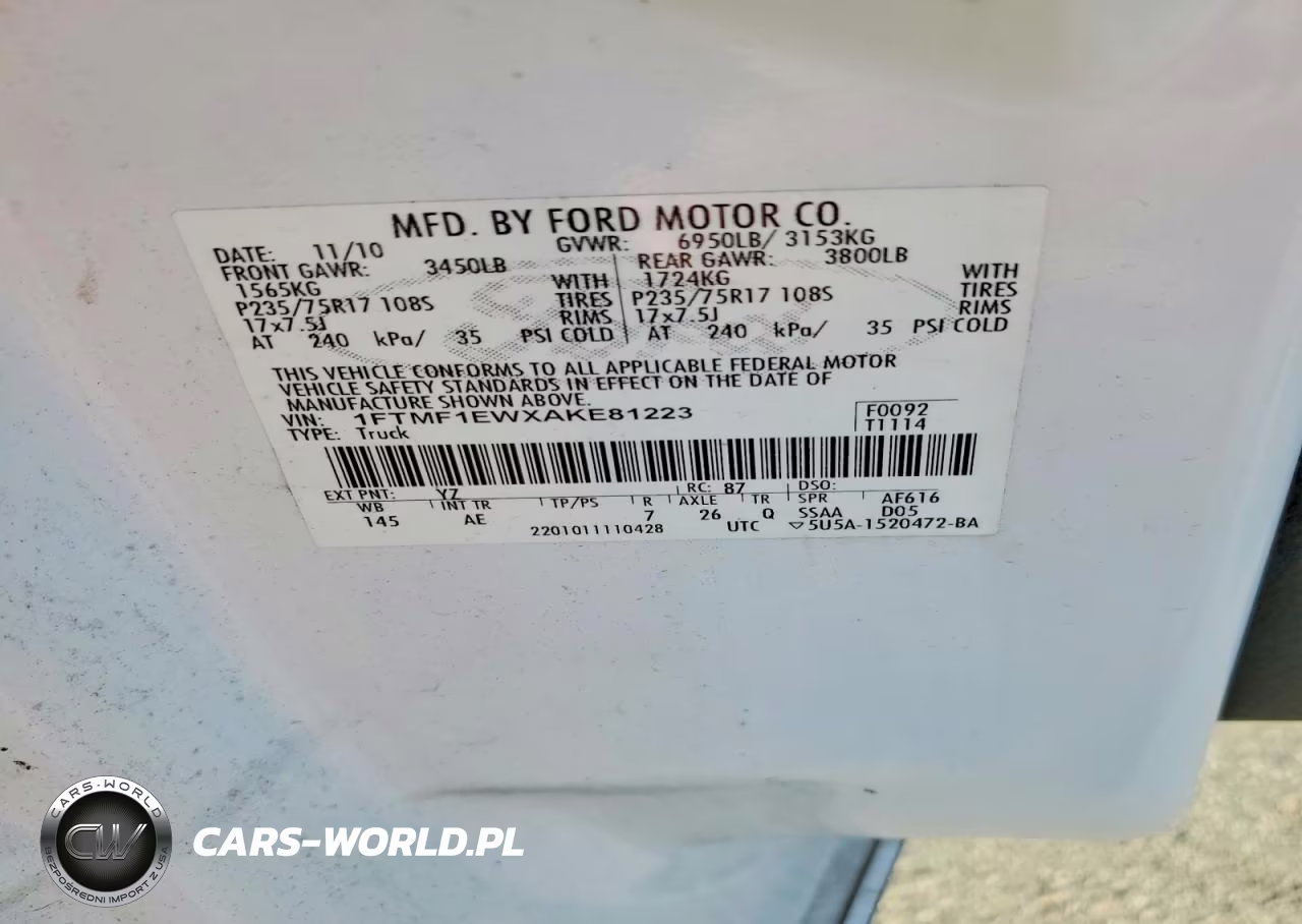 2010 Ford F150 VIN:1FTMF1EWXAKE81223 - 12