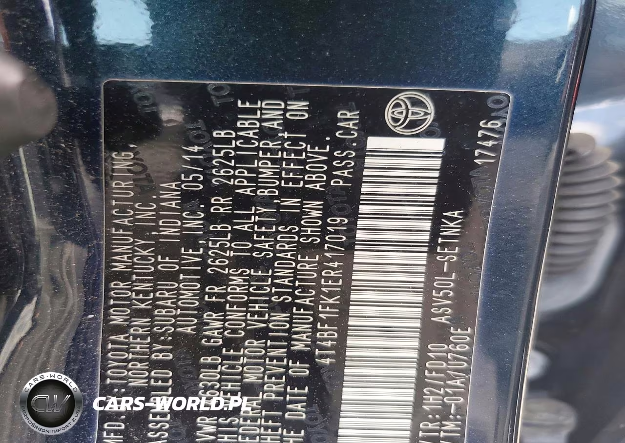 2014 Toyota Camry Le VIN:4T4BF1FK1ER417019 - 12