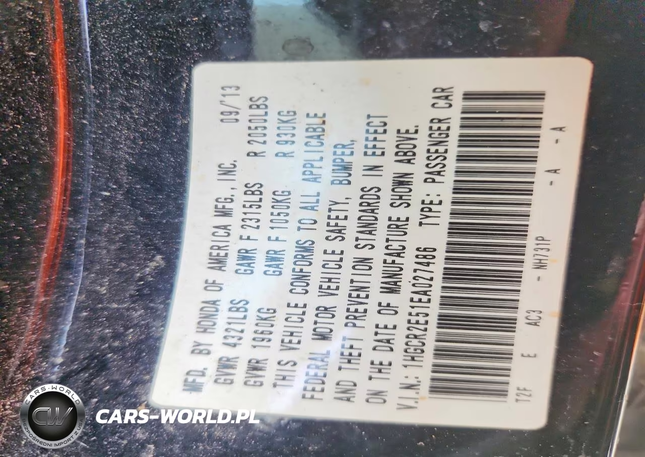 2014 Honda Accord Sport VIN:1HGCR2E51EA027486 - 12