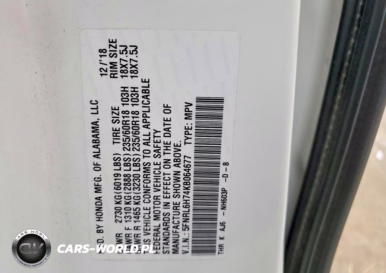 2019 Honda Odyssey Exl VIN:5FNRL6H74KB064677 - 13