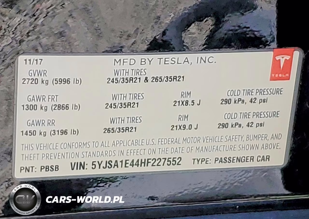 2017 Tesla Model S VIN:5YJSA1E44HF227552 - 12