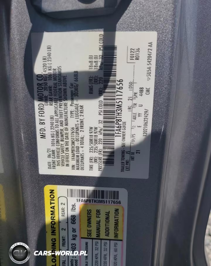 2021 Ford Mustang VIN:1FA6P8TH3M5117656 - 12