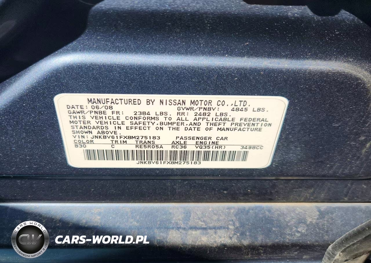 2008 Infiniti G35 X VIN:JNKBV61FX8M275183 - 12