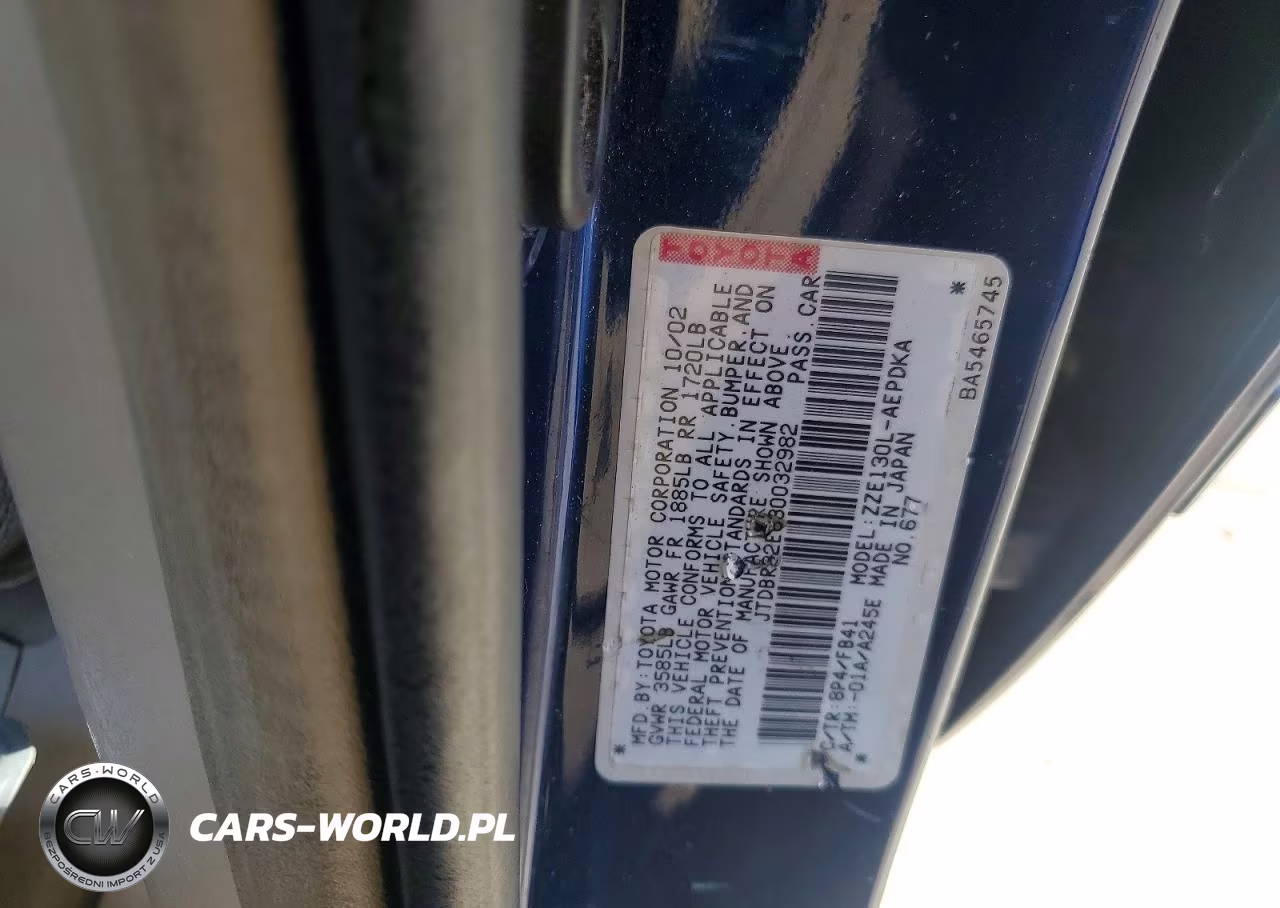 2003 Toyota Corolla Ce VIN:JTDBR32E630032982 - 12