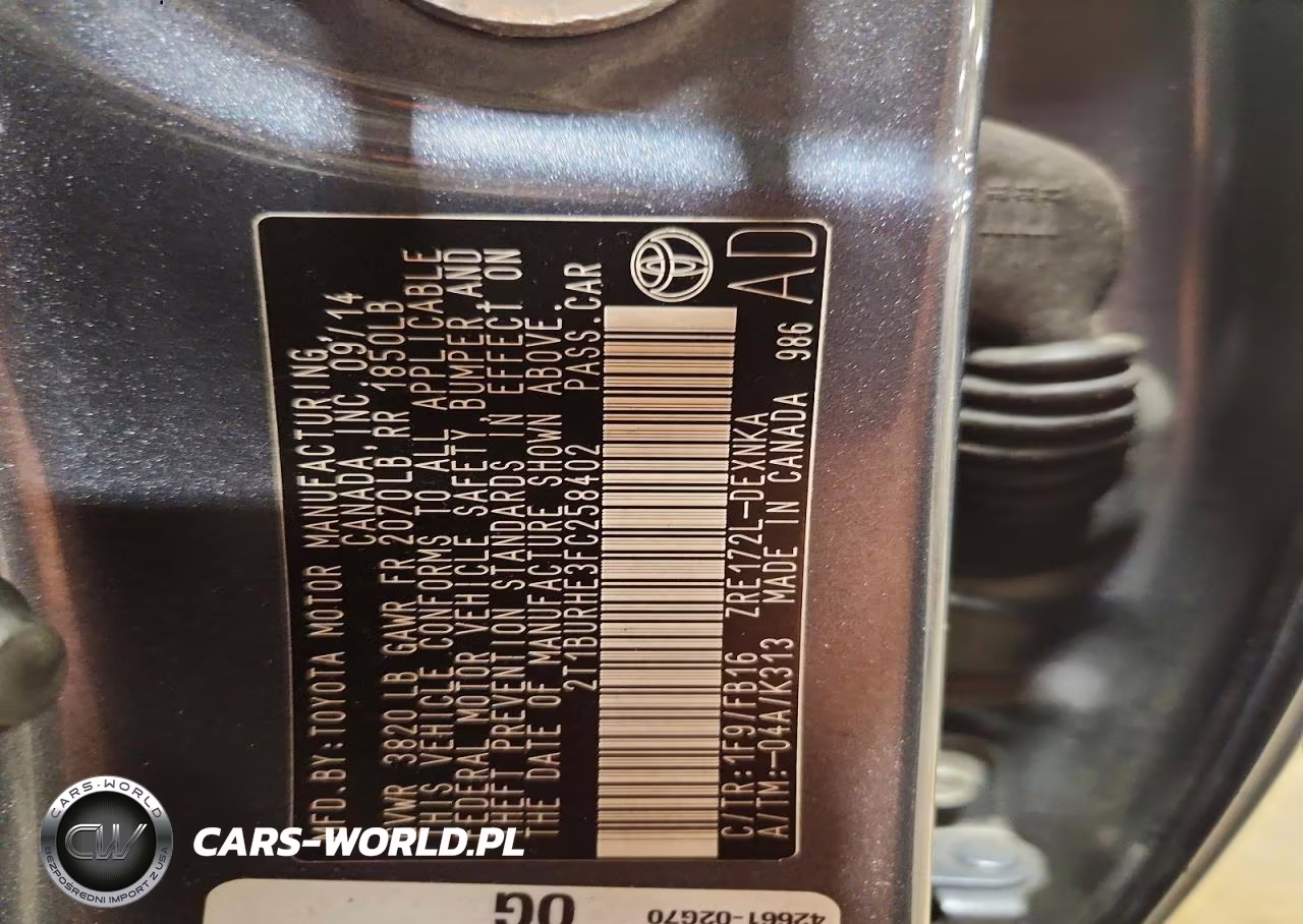 2015 Toyota Corolla Le VIN:2T1BURHE3FC258402 - 12