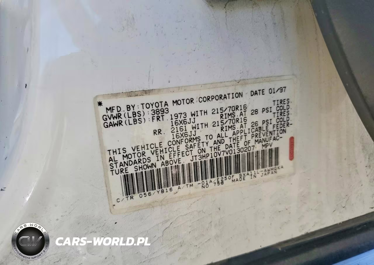 1997 Toyota Rav4 Base VIN:JT3HP10V7V0130207 - 12