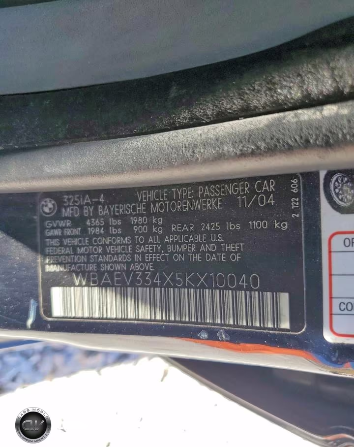 2005 BMW 325 I VIN:WBAEV334X5KX10040 - 13