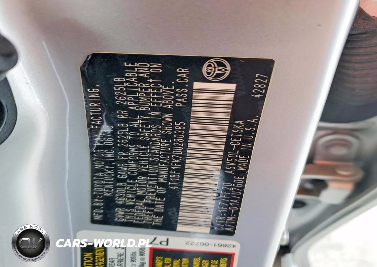 2013 Toyota Camry Se VIN:4T1BF1FK7DU280385 - 12