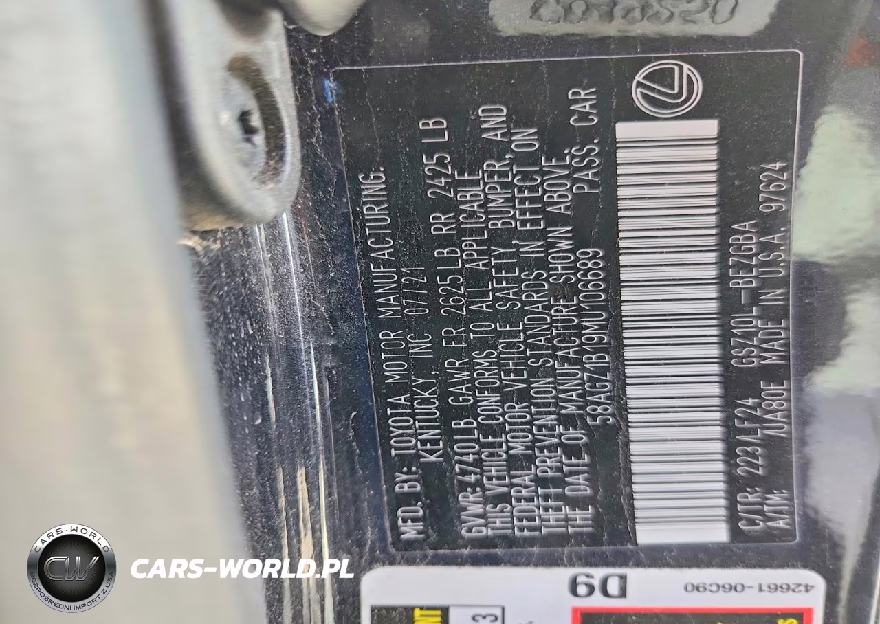 2021 Lexus Es 350 F Sport VIN:58AGZ1B19MU106689 - 13