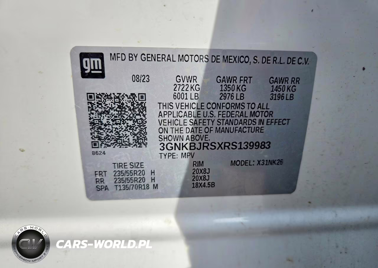 2024 Chevrolet Blazer 3Lt VIN:3GNKBJRSXRS139983 - 13