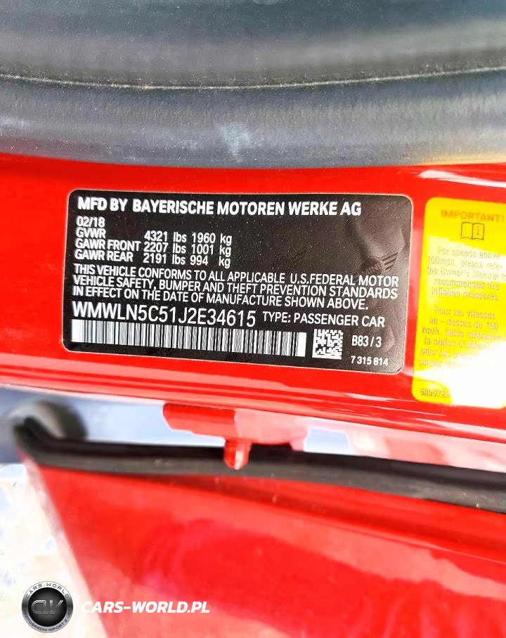 2018 Mini Cooper Clubman VIN:WMWLN5C51J2E34615 - 12