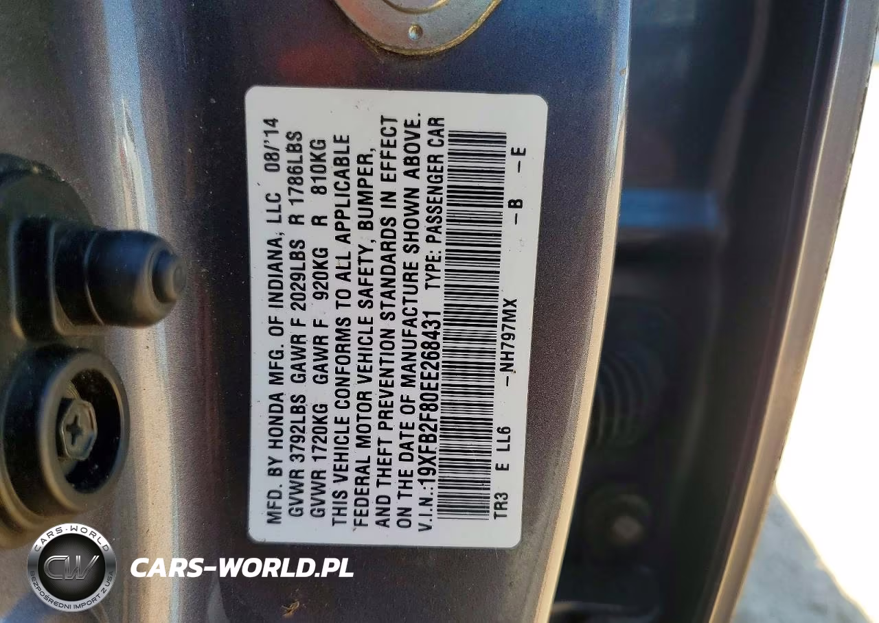 2014 Honda Civic Ex VIN:19XFB2F80EE268431 - 12