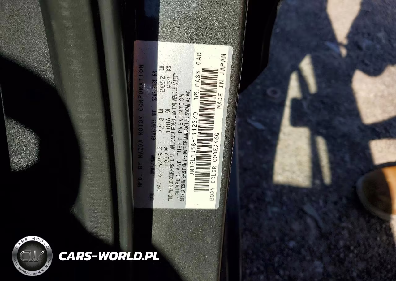 2017 Mazda 6 Sport VIN:JM1GL1U58H1112570 - 12